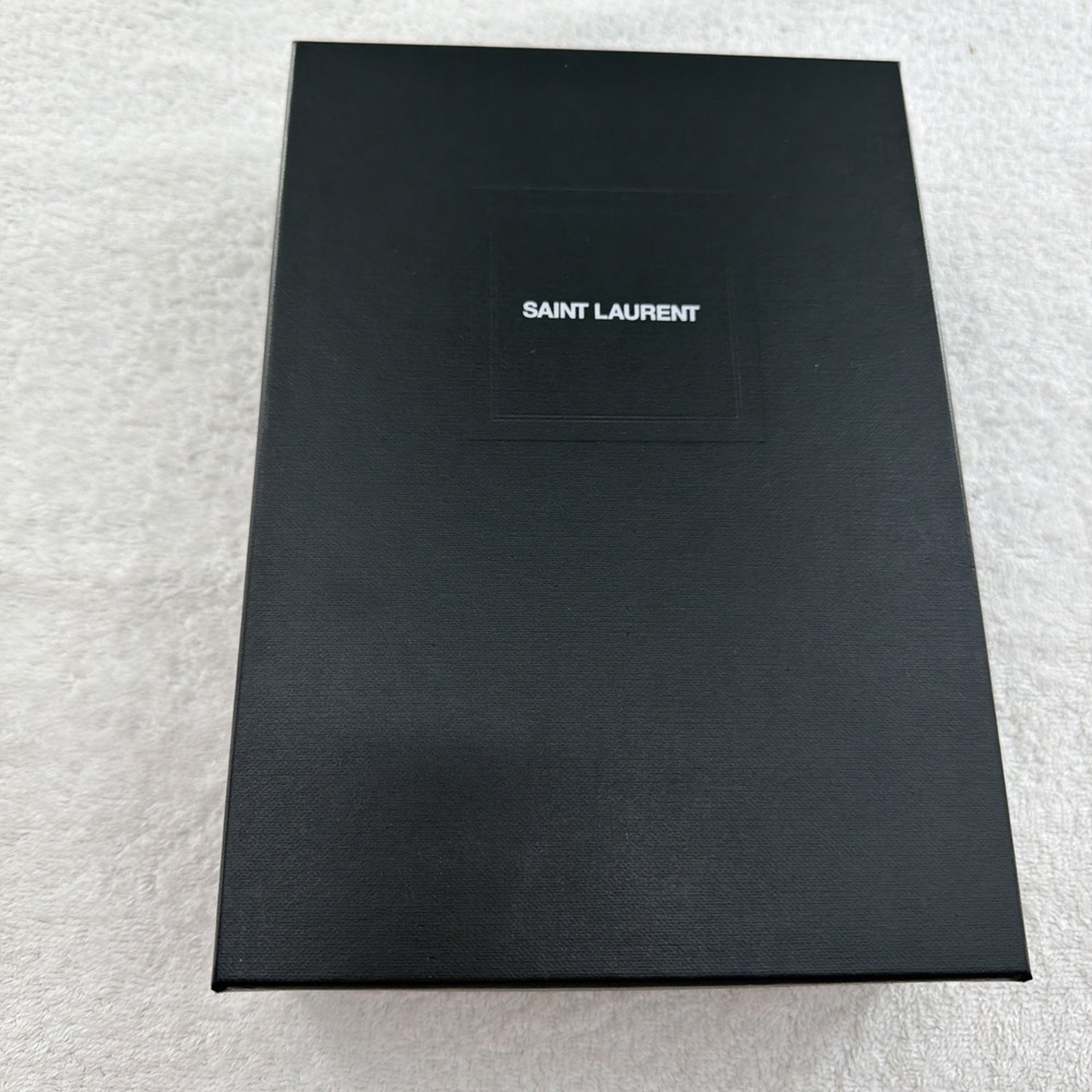Saint Laurent YSL Empty Gift Box Black Luxury Designer Packaging w Tissue Medium